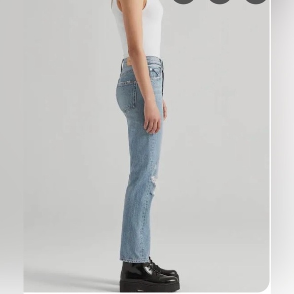 Edwin - Cai High Waist Ripped Straight Leg Jeans- Slayer- 24 - Picture 5 of 11